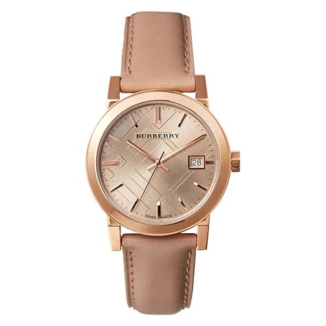 burberry watches bu9109|Burberry BU9109 34mm Rose Gold Stainless Steel Case, Beige .